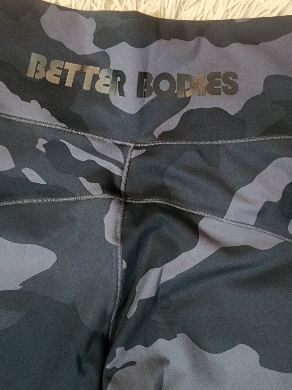 BETTER BODIES Dark Gray Camo High-Waisted Leggings - Picture 13 of 16